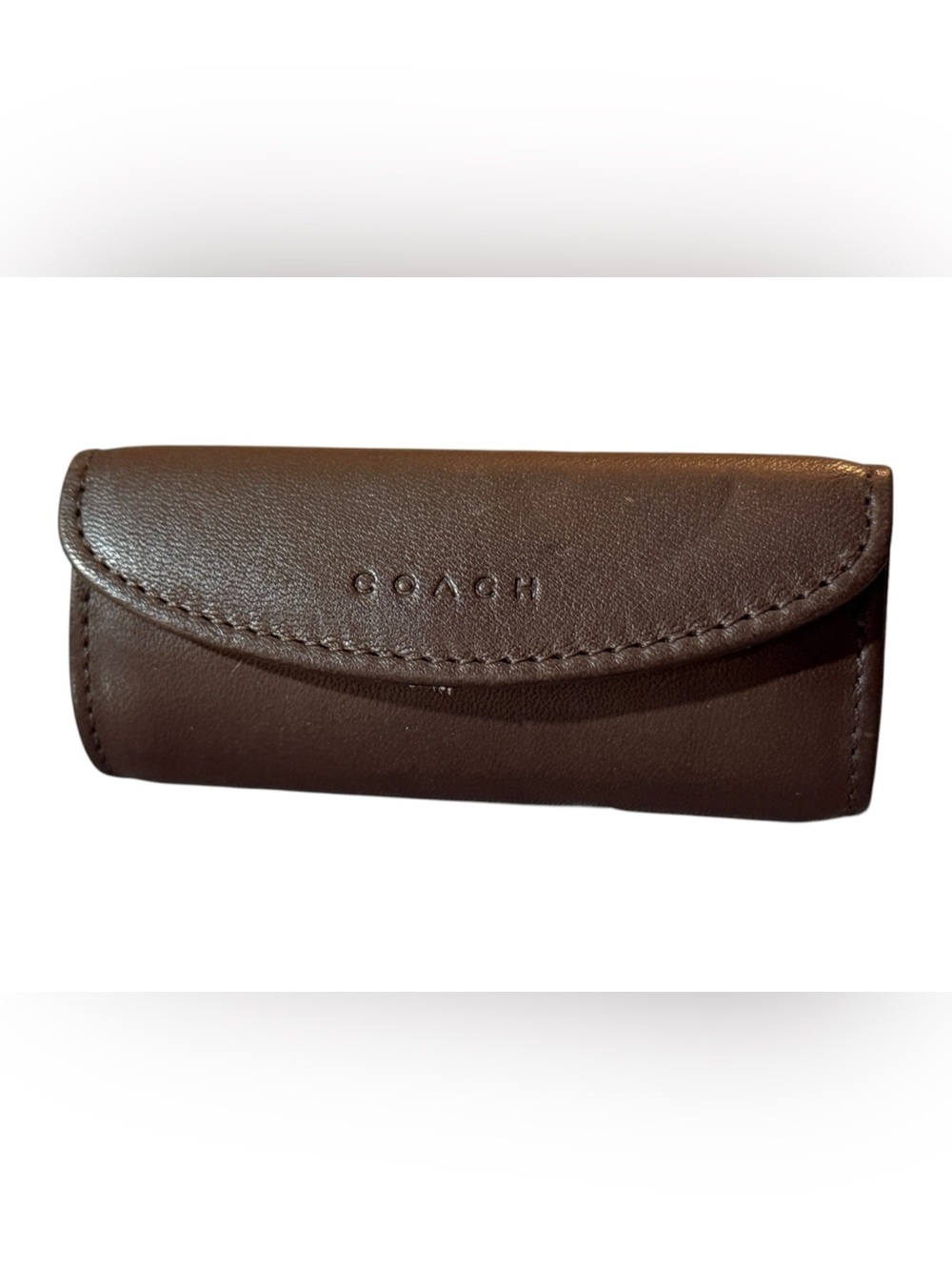 Vintage Coach Brown Leather Lipstick Case with Mirror - Picture 3 of 8